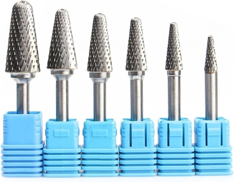 Tungsten Steel Rotary File Wood Carving Grinding Head 6pcs Lx06 16 - Image 1