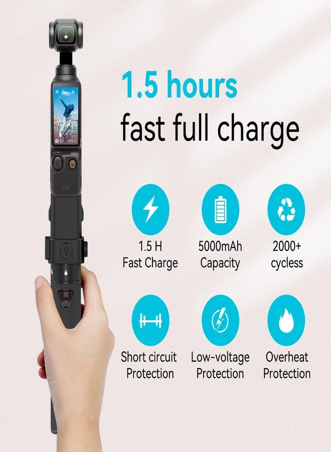 Smatree Portable Osmo Pocket 3 Power Stick (Power Bank) Compatible for DJI Osmo Pocket 3, Handheld Smartphone Holder Mount Bracket Only for DJI Osmo Pocket 3 Camera - Image 5