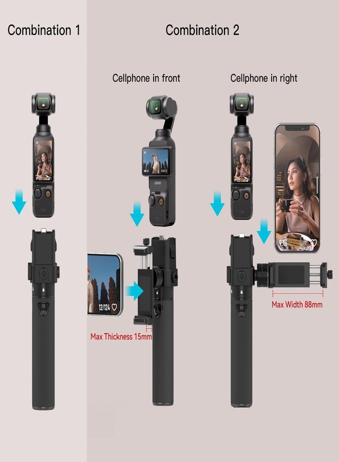 Smatree Portable Osmo Pocket 3 Power Stick (Power Bank) Compatible for DJI Osmo Pocket 3, Handheld Smartphone Holder Mount Bracket Only for DJI Osmo Pocket 3 Camera - Image 2