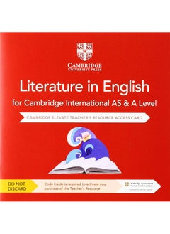 Cambridge International as & a Level Literature in English Digital Teacher's Resource Access Card  - Image 1