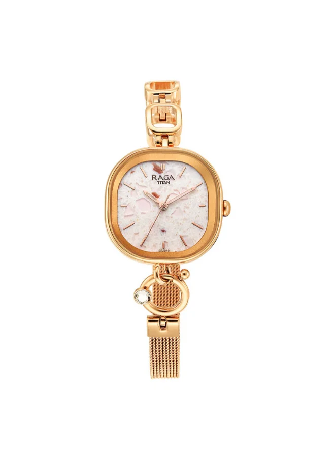 TITAN Women Analog Rectangle Shape Metal Wrist Watch - 2693WM01 - 36.5 Mm