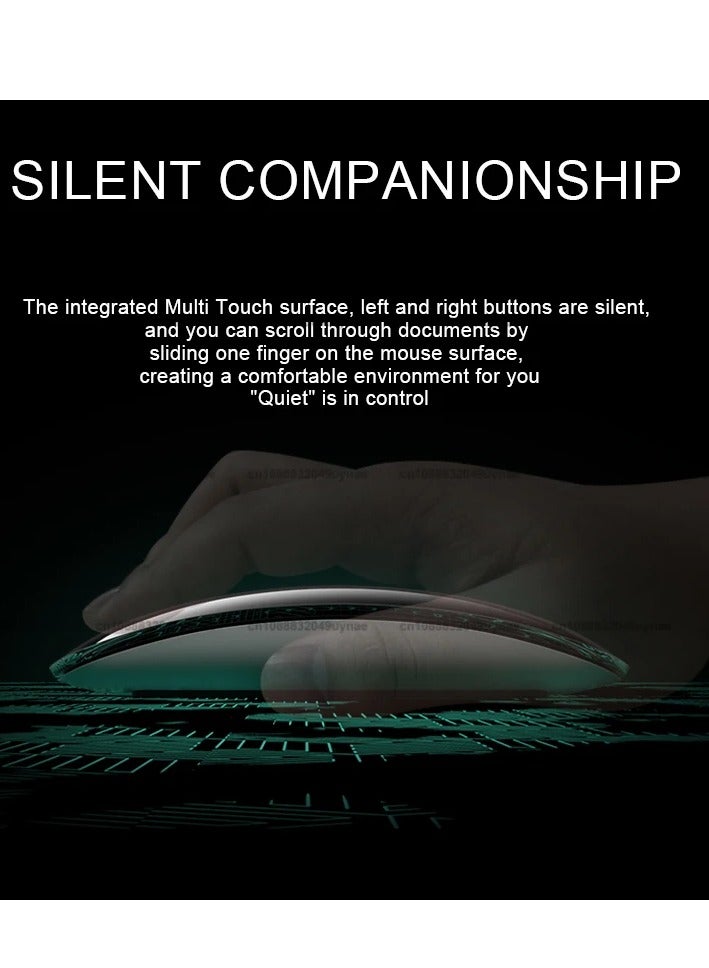 Mouse 3 Wirelessand Rechargeable,Mouse Multi-Touch, Bluetooth Connectivity,Quiet Travel Computer Mouse lWhite - Image 2