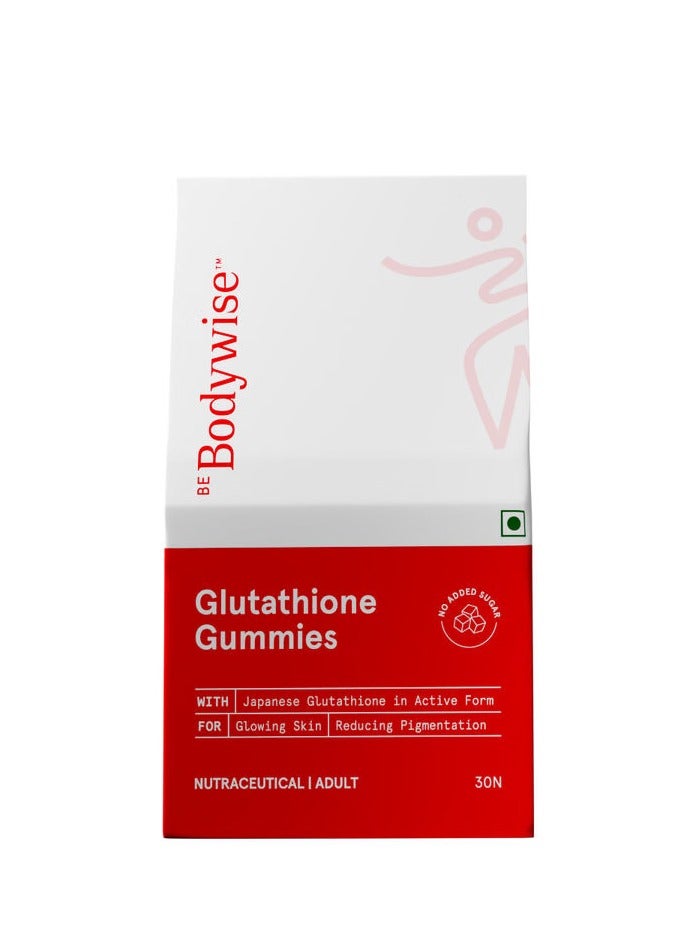 Be Bodywise Glutathione Gummies for Clear Radiant Skin | Reduces Pigmentation, Enhances Radiance, Protects Against Pollution & UV Damage | L Glutathione Gummies 250 Mg With Vitamin C | Antioxidant, Skin Glow Supplement for Clear Skin | Pack of 60