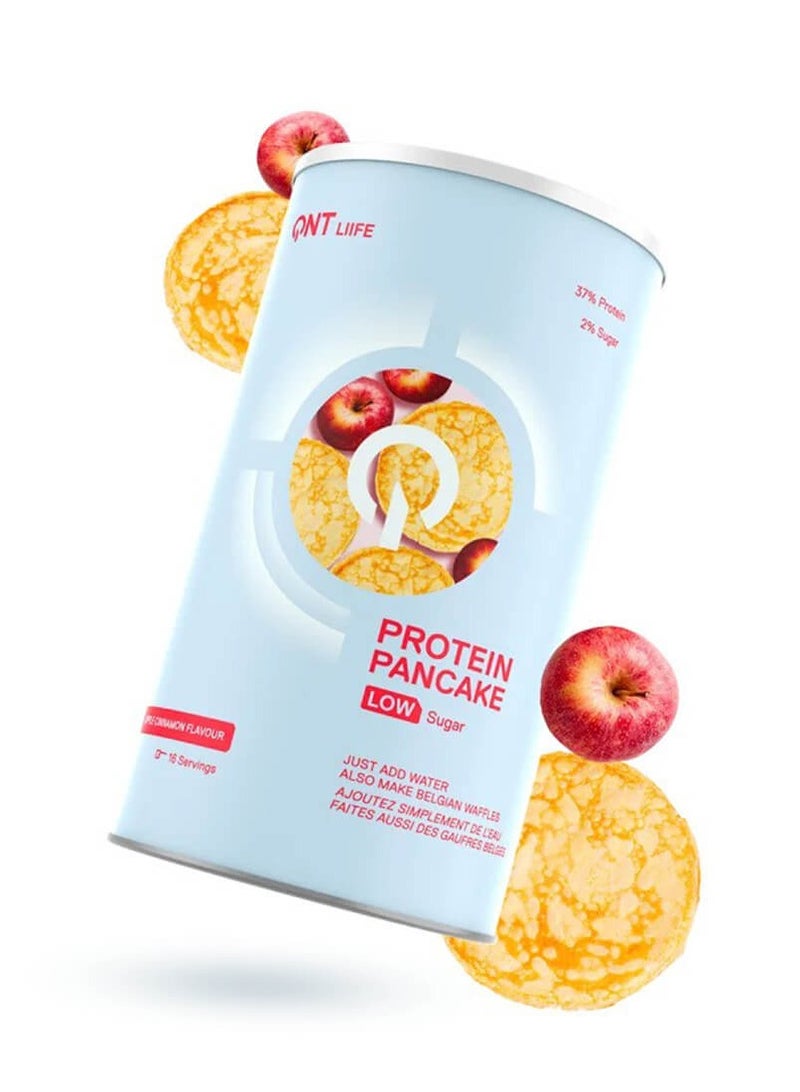 QNT Life, Protein Pancake Low Sugar, Apple Cinnamon, 16 Servings, 500g - Image 1