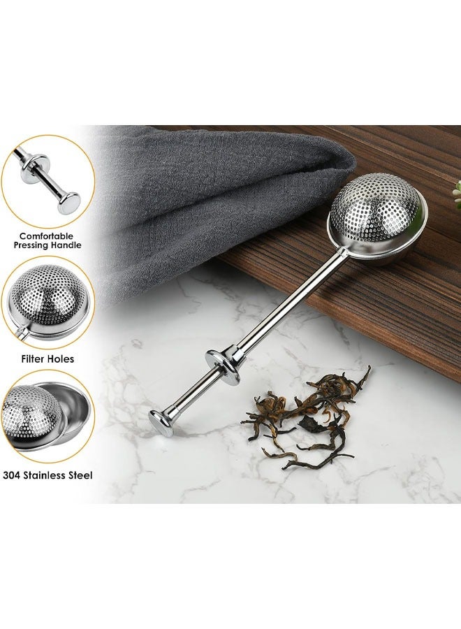 YelaJoy 2Pcs Stainless Steel Tea Infuser for Loose Leaf Tea steeper,  Fine Mesh Tea Strainer Tea Ball Tea Accessories, Baking Dusting Wand Sugar Shaker Duster, Baking, Sifting Sugar, Flour, Spices, and Herbs ﻿  - Image 4