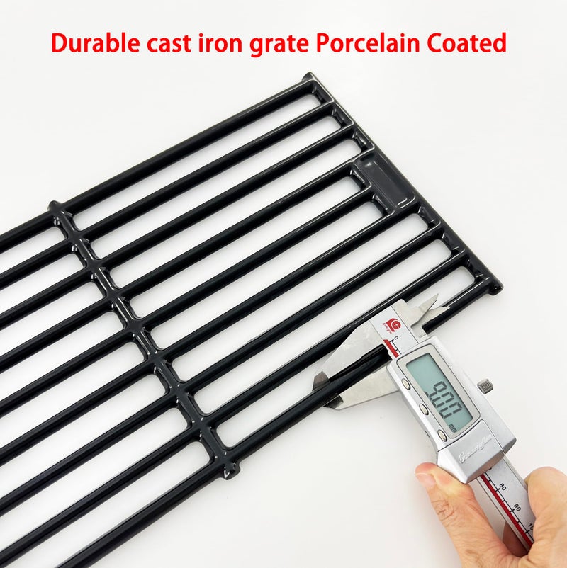 Direct store Parts DC114 (3-pack) 19.75" Porcelain Coated Cast Iron Grill Cooking Grates Replacement for Chargriller Gas Grill 2121, 2123, 2222, 2828, 3001, 3030, 3725, 4000, 5050, 5252, 5650,9020… - Image 4