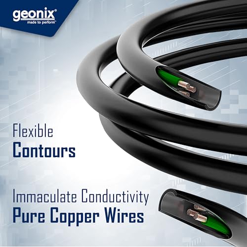 Geonix 1.5 Meter Computer Power Cable Cord for Desktops PC, Printers, Monitors, SMPS Power Cable (Black) - Image 3
