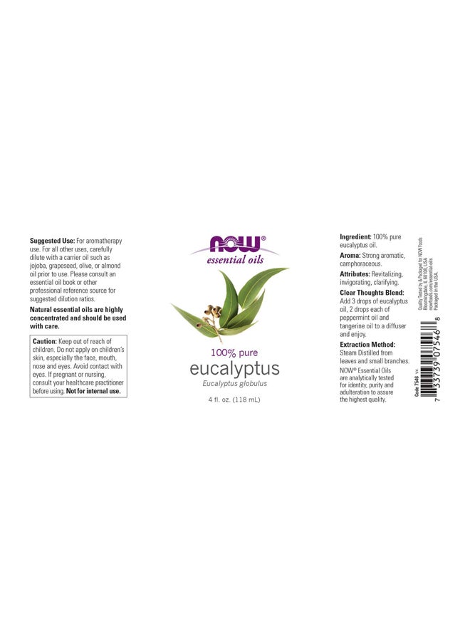 Now Foods Essential Oils, Eucalyptus Globulus Oil 1 Oz. - Image 3