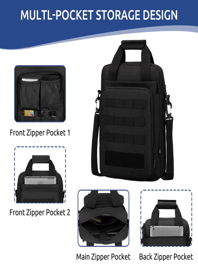 ZHIERNA Tactical Messenger Bag, Tactical Briefcase for Men Tactical Laptop Bag Heavy Duty MOLLE Shoulder Pack Handbag for Men(Black) - Image 5