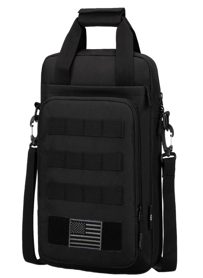ZHIERNA Tactical Messenger Bag, Tactical Briefcase for Men Tactical Laptop Bag Heavy Duty MOLLE Shoulder Pack Handbag for Men(Black) - Image 1