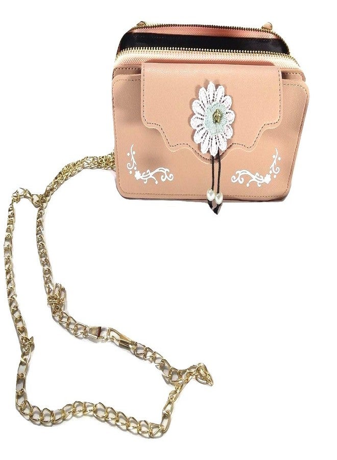 Dreamtrue Beige Color Sling Beg/Clutch for Girls/Womens with Mobile Pocket - Image 1