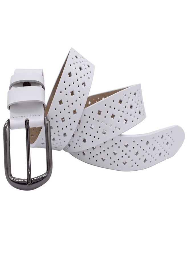 VONSELY Hollow Leather Belts for Women, Vonsely Soft Leather Womens Belts with Pin Buckle - Image 3