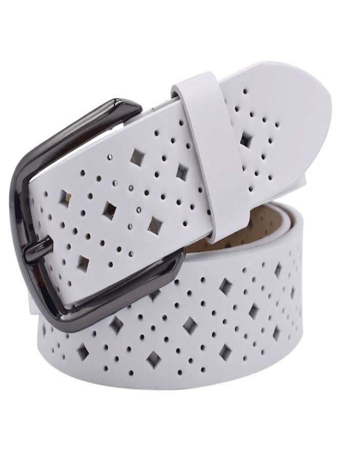 VONSELY Hollow Leather Belts for Women, Vonsely Soft Leather Womens Belts with Pin Buckle - Image 1
