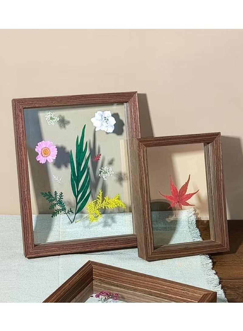 Bukela A picture frame with leaves visible from both sides in dark brown in different sizes  - Image 3