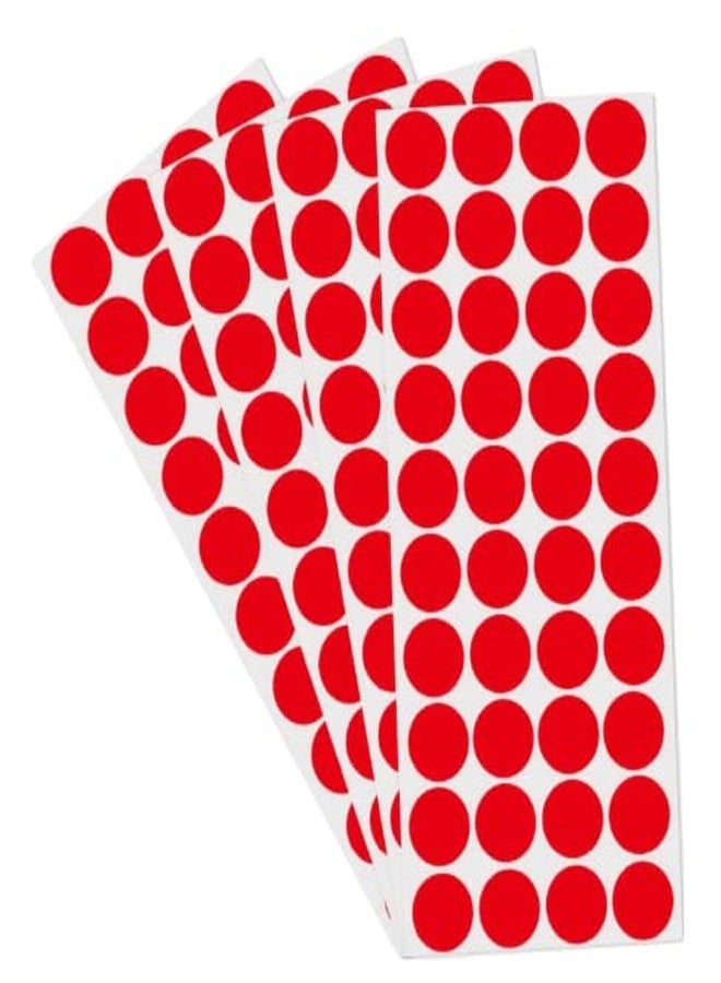True-Ally ملصقات دائرية ذاتية اللصق من ترو-آلي، 2400 قطعة، لون أحمر، 12 مم (0.5 بوصة)، سطح قابل للكتابة، مناسبة لأنشطة الأطفال، وتصنيف الملفات، ومخطط التقويم (أحمر) - Image 1