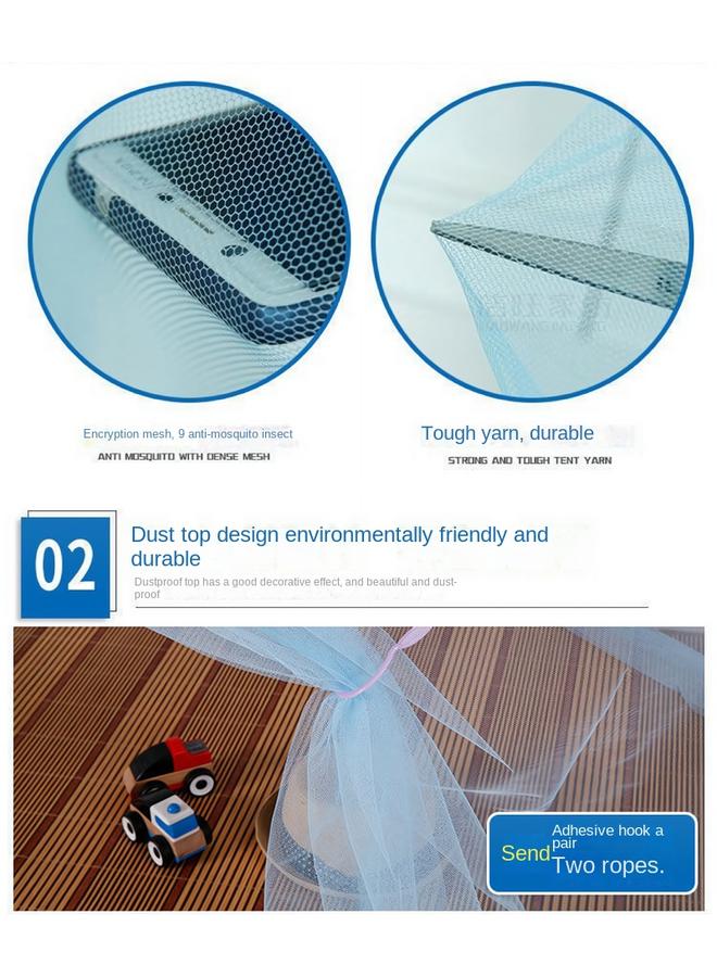 Bluejw P224 Mosquito Net Student Dormitory Upper And Lower Bedroom 0.9 M Durable Encrypted Mesh Single 1.2 Household 1.5 - Image 5