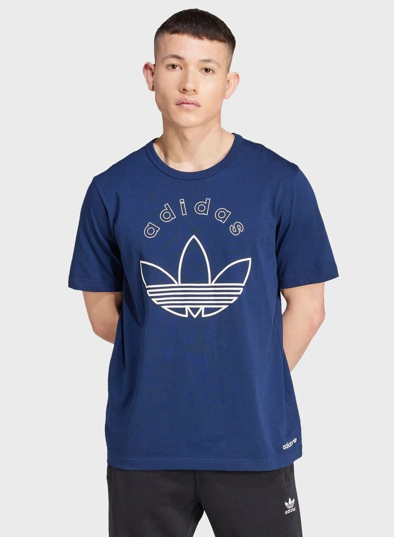 adidas تيشيرت رجالي أزرق أصلي