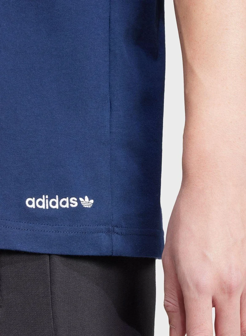 adidas تيشيرت رجالي أزرق أصلي