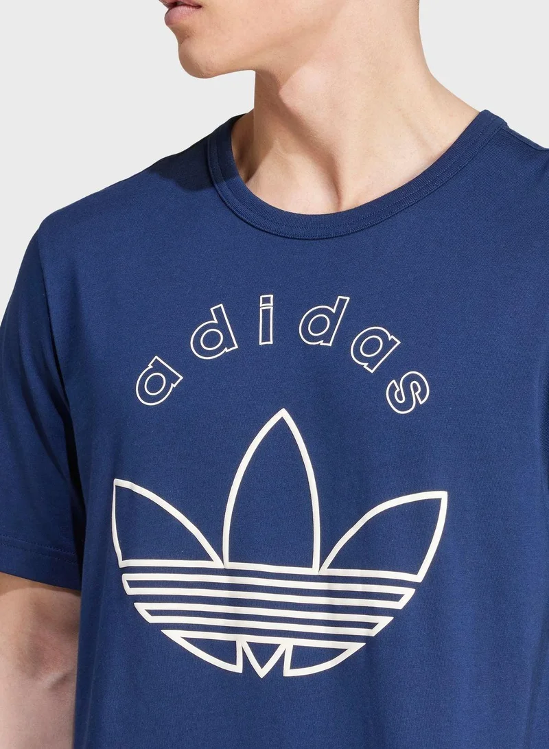 adidas تيشيرت رجالي أزرق أصلي