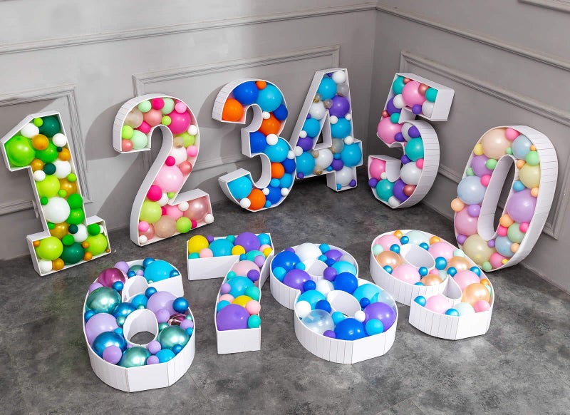 JoyBox Design Mosaic Balloon Frame Pre-Cut Kit Number 1 Cut-Out Extra Large Foam Board First Birthday Backdrop 1st Birthday Boy Girl Party Anniversary Decorations - Image 5