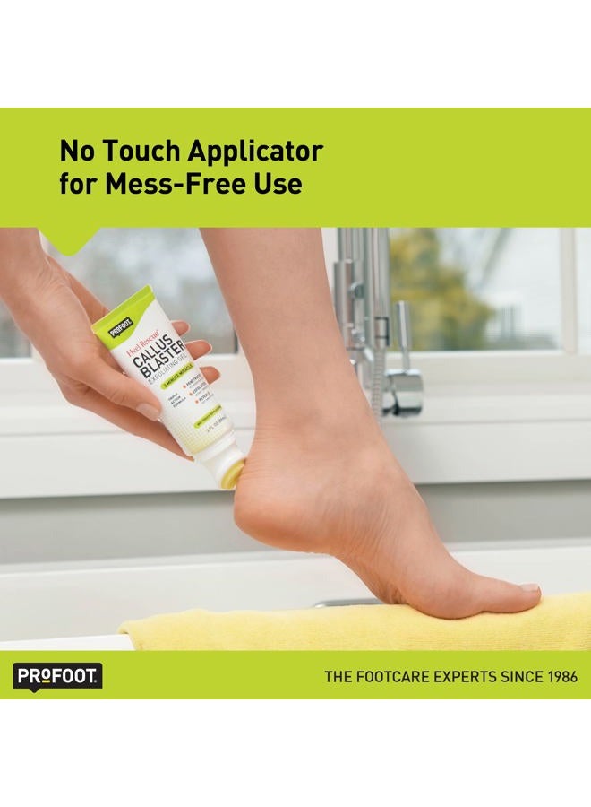ProFoot Heel Rescue Callus Blaster Exfoliating Gel, Concentrated Acid Free Exfoliator for Softer, Smoother Feet, No-Touch Brush Applicator & Foot Buffer, 3 Ounce - Image 3