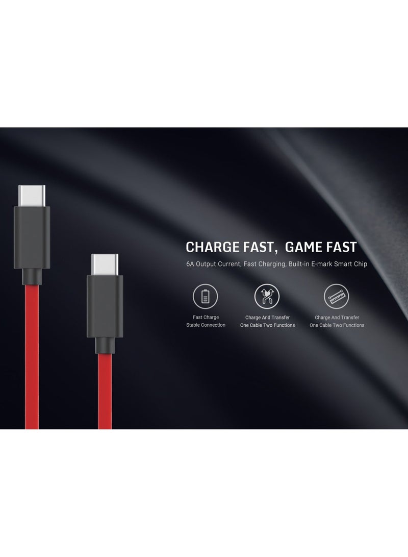Nubia REDMAGIC Type-C to Type-C 9A Fast Charging Cable – 1M USB-C Cable with E-Marker Smart Chip for Ultra-Fast Charging & Gaming - Image 3