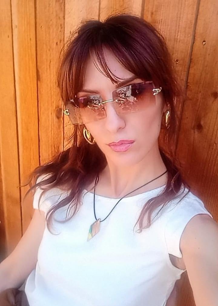 FEISEDY Vintage Rimless Sunglasses Rectangle Frameless Candy Color Glasses Women Men B2642 - Image 2