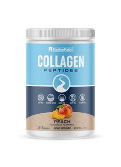NativePath Peach Collagen Peptides Premium Keto And Paleo Grassfed Pastureraised Protein Powder For Hair Skin Nails Bones Joints Digestion And More 20 Servings No Gluten Or Dairy  - Image 2
