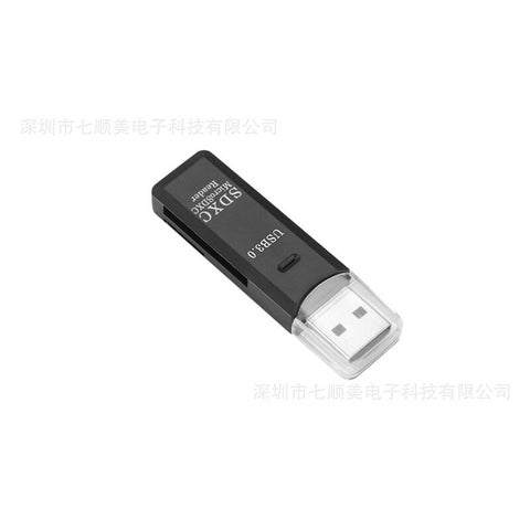 Factory Direct 3.0 two-in-one card reader for computer TF/SD card high-speed read/write plug-and-play read Black 3.0