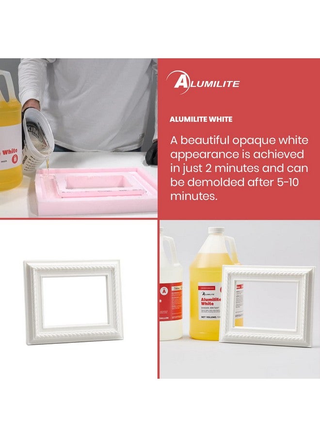 Alumilite Amazing White Two-Part Casting Resin Kit - Ideal for Pouring Small to Large, Durable Pieces, Arts, Crafts, Jewelry and Decorative Pieces, 10 Minute Cure Time (32 Ounce)
