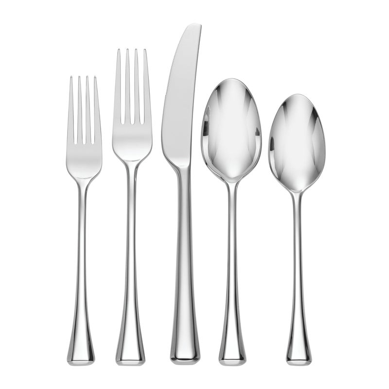 Oneida Faceta 20 Piece Fine Flatware Set Service for 4 1810 Stainless Steel Silverware Set