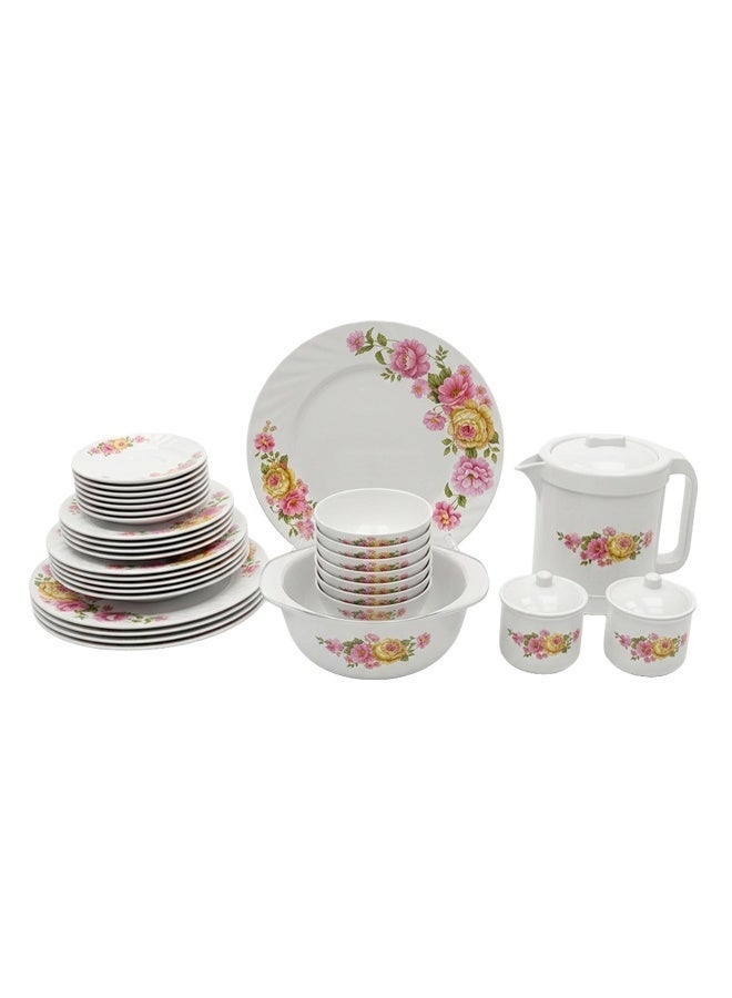 TIMMY Opal Dinner Set 58 Pieces - Premium Opalware Construction, Elegant Design 6958, Heat-Resistant, Chip-Resistant, Durable & Lightweight Tableware, Perfect for Formal Dining & Everyday Use - Image 1