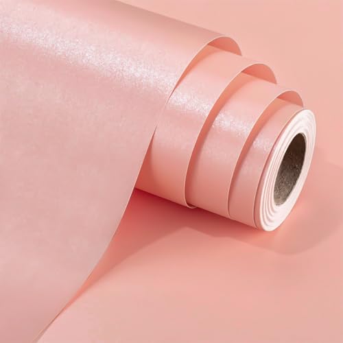 Yarcony Shimmer Baby Pink Wrapping Paper Roll - 17 Inches X 33 Feet - Solid Color Pearly-lustre Gift Wrap Birthday Wrapping Sheets for Baby Shower, Weddings, Christmas and Anniversaries - Image 1