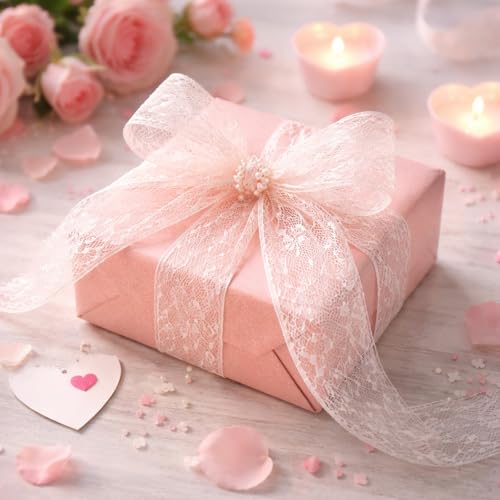 Yarcony Shimmer Baby Pink Wrapping Paper Roll - 17 Inches X 33 Feet - Solid Color Pearly-lustre Gift Wrap Birthday Wrapping Sheets for Baby Shower, Weddings, Christmas and Anniversaries - Image 4