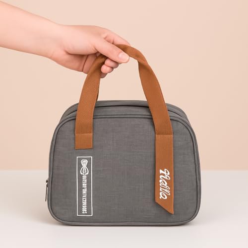 Nibbler® Insulated Lunch Bag for Office, School, Men, Women, Tiffin Pouch Bag, Hot & Cold Lunch Box Bags for Boys, and Girls (Grey) - Image 1