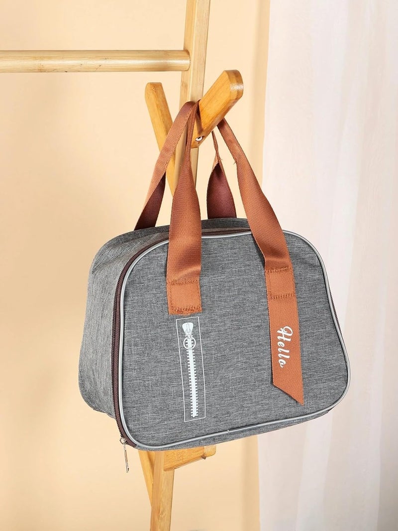 Nibbler® Insulated Lunch Bag for Office, School, Men, Women, Tiffin Pouch Bag, Hot & Cold Lunch Box Bags for Boys, and Girls (Grey) - Image 5