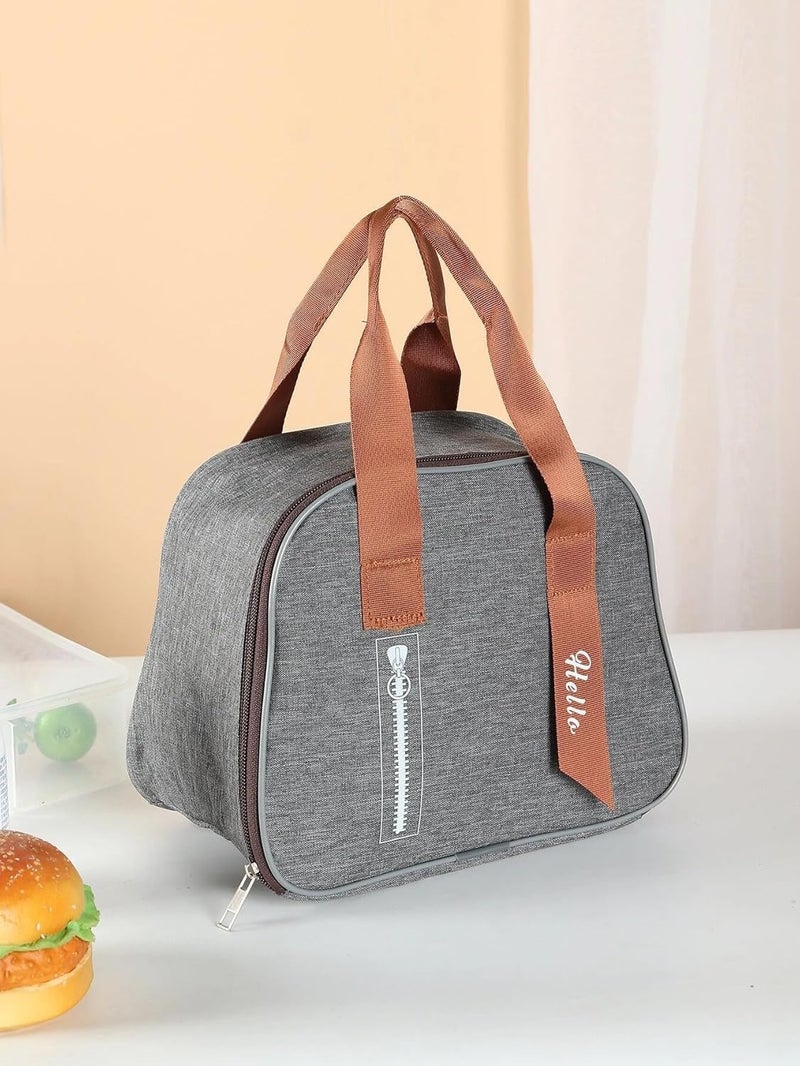 Nibbler® Insulated Lunch Bag for Office, School, Men, Women, Tiffin Pouch Bag, Hot & Cold Lunch Box Bags for Boys, and Girls (Grey) - Image 3