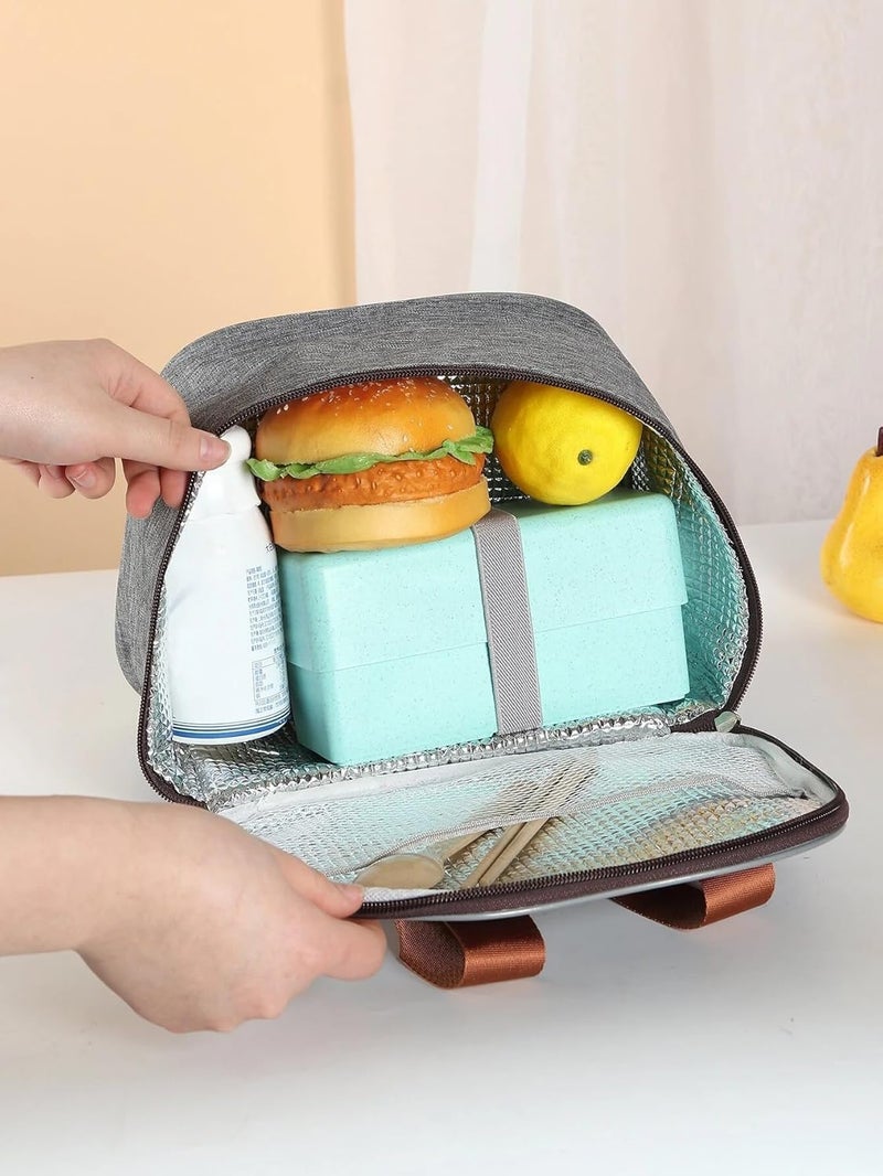 Nibbler® Insulated Lunch Bag for Office, School, Men, Women, Tiffin Pouch Bag, Hot & Cold Lunch Box Bags for Boys, and Girls (Grey) - Image 2