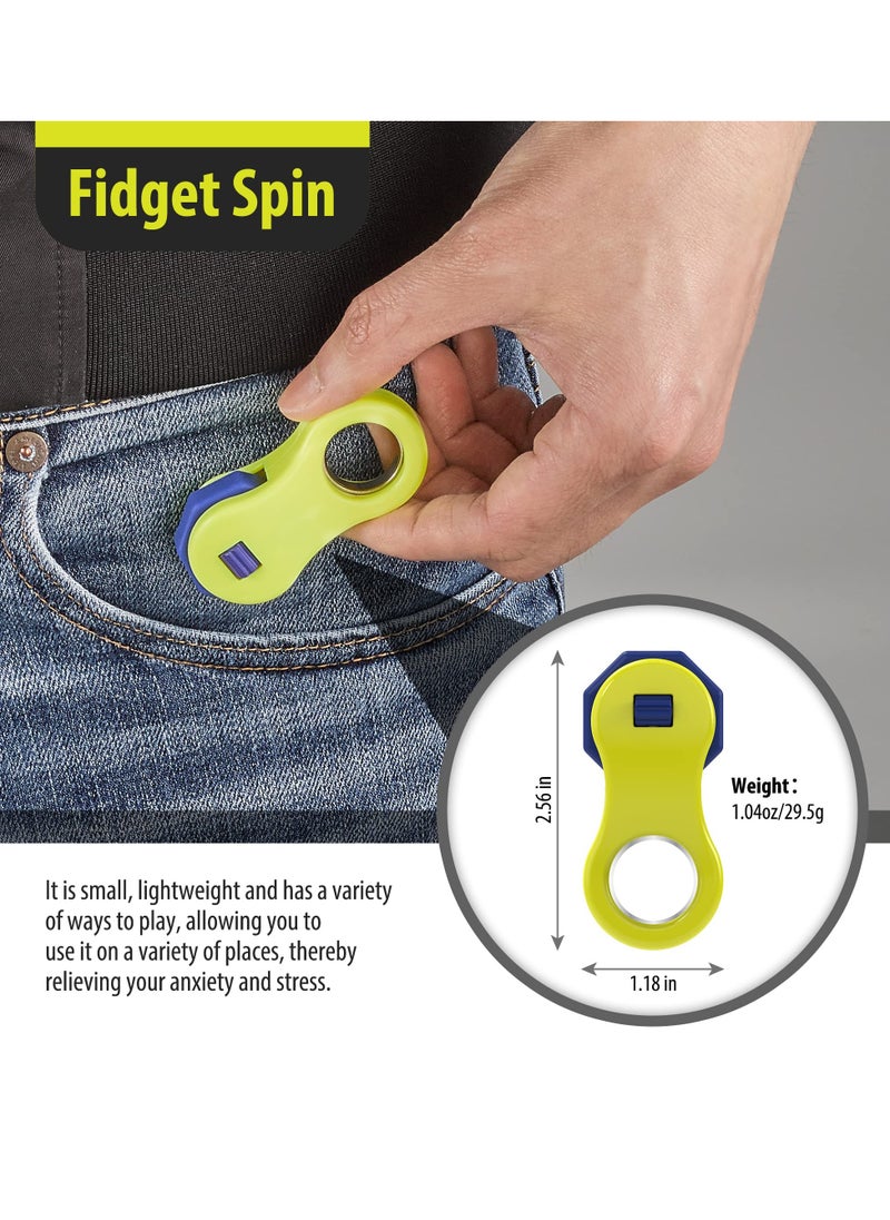 Excefore Fidget Toy, Fidget Spinners Toy for Adults and Kids, Gifts Suitable for Children with Autism and ADHD, Quiet Office Desk Toy, Excellent for Relieving Stress and Anxiety Toys (Yellow)  - Image 2