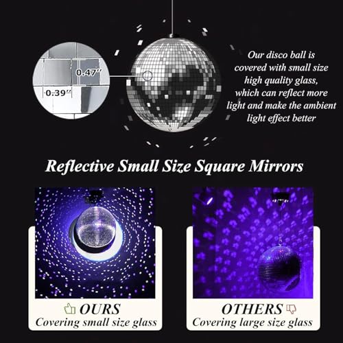 The Decor Affair Disco Ball Mirror Ball 8 inch Mirror Ball Large Disco Ball Disco Ball 8 inch,Hanging Party Disco Ball for Party Design,Wedding Decoration. - Image 4