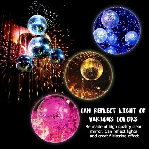 The Decor Affair Disco Ball Mirror Ball 8 inch Mirror Ball Large Disco Ball Disco Ball 8 inch,Hanging Party Disco Ball for Party Design,Wedding Decoration. - Image 5