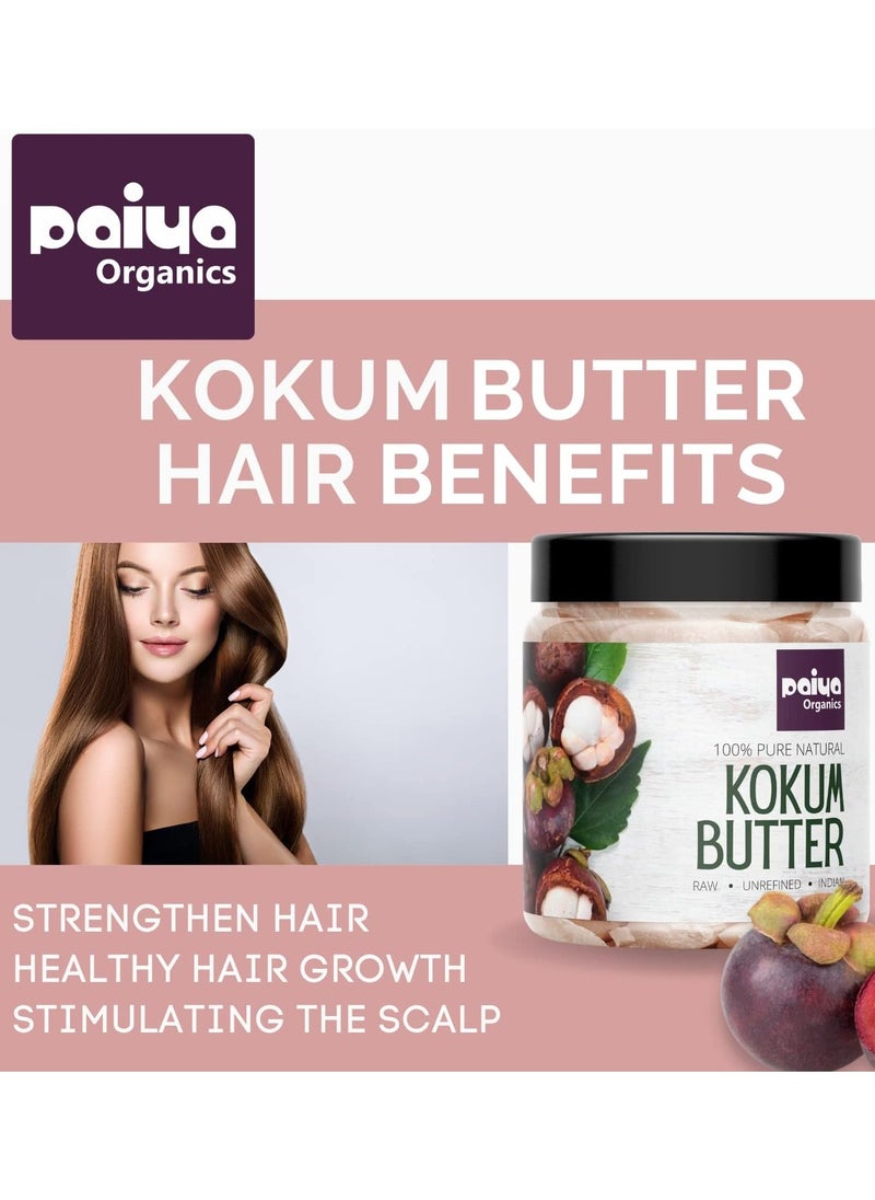 Paiya Organics - Pure Natural 500g Kokum Butter Raw Unrefined Indian Great For Moisturizing Skin Nourishing Hair Stretch Mark Sunburn and DIY Product - Image 1