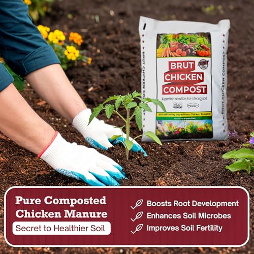 BRUT WORM FARMS Brut Chicken Compost – Nutrient-Rich 100% Composted Chicken Manure Soil Amendment – Safe, Pure Organic Compost – Additive-Free Soil Fertilizer for Vegetable Gardens, Flowers, & Indoor Plants – 10 Qrt - Image 2