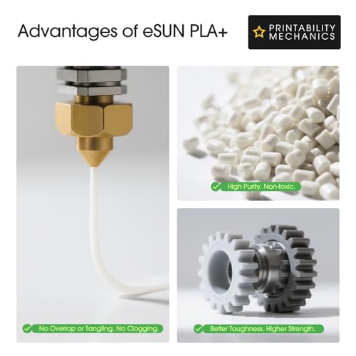 eSUN PLA+ Filament 1.75mm, 3D Printer Filament PLA Plus, Dimensional Accuracy +/- 0.03mm, 1KG Spool (2.2 LBS) 3D Printing Filament for 3D Printers, Haze Blue - Image 4