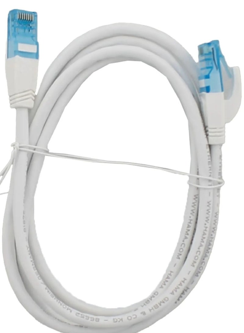 هاما كابل شبكة هاما، الفئة 6a، سرعة 10 جيجابت/ثانية، U/UTP، مسطح، طول 1.5 متر - Image 2