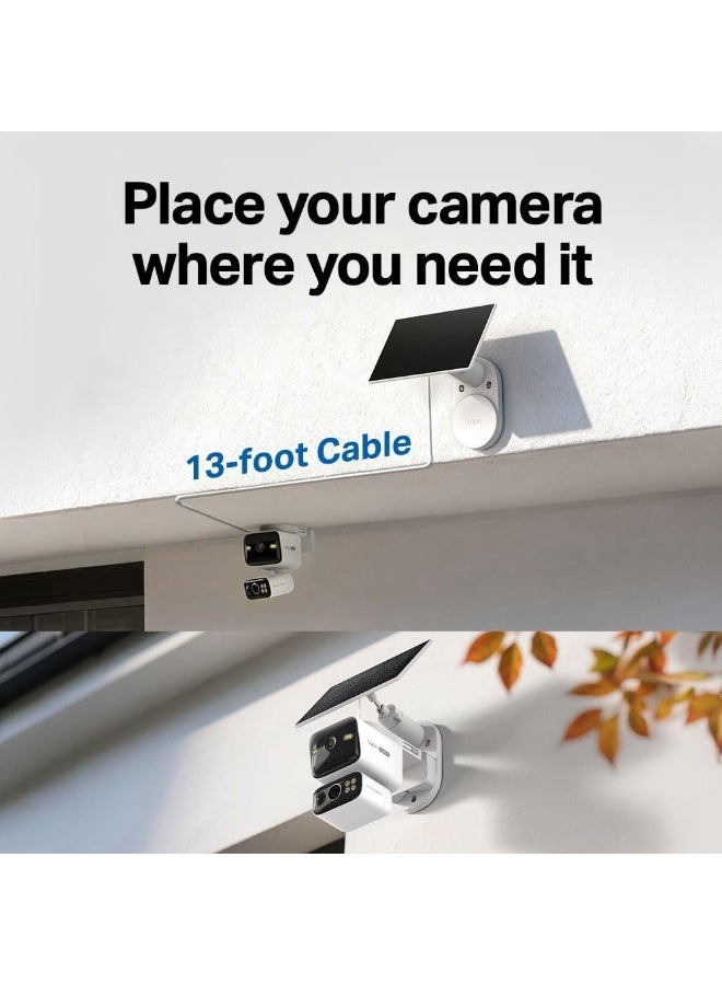Tapo C645D KIT, Solar-Powered 2K Dual-Lens Pan/Tilt, Security Camera Kit, Dual 2K Lenses for Wide Coverage and Precise Zoom, Dual-Band Wi-Fi Connectivity, Versatile Night Vision Modes - Image 2