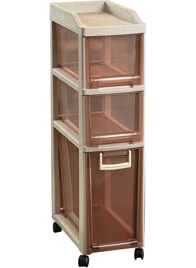 Aksa Aveo Shannon 3-Drawer Storage Organizer Beige