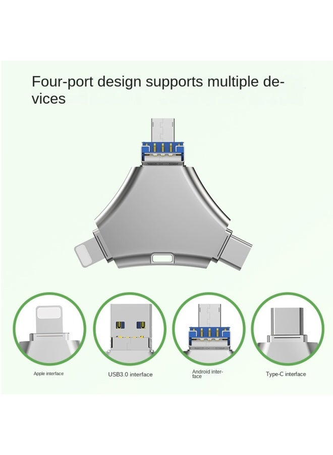 Neutral Compatible With Apple, Android, Computer, Type-c Phone, Usb 3.0 High Capacity Four-in-one Car Phone Usb Flash Drive - Image 3