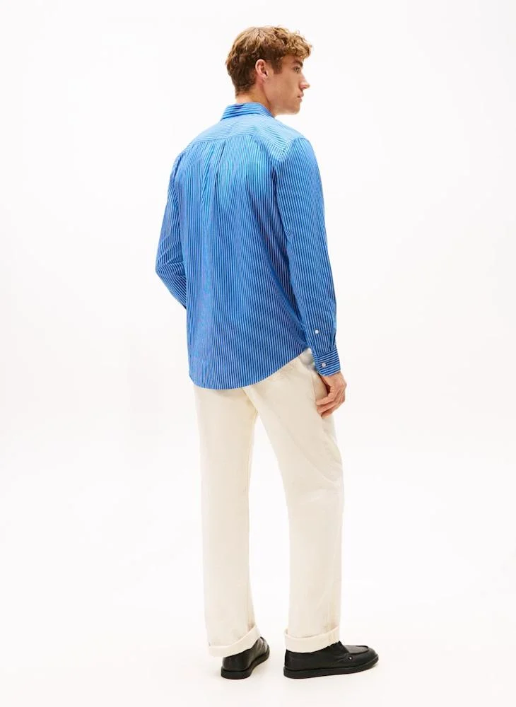 تومي هيلفيغر قميص بوبلين كور هيرلاين بقصة عادية