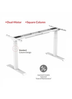 Flexispot Standing Desk Dual Motor 3 Stages Electric Stand Up Desk 160cmx75cm Height Adjustable Desk Home Office Desk White Frame + Oak Desktop - pzsku/Z02656838E919B87A8267Z/45/_/1715153293/7e636754-ad88-42b3-800e-3f66ac6bfcb2